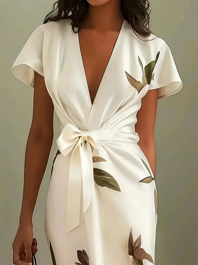 Brooke Johnston | Wrap-Front Floral Midi Dress For Women