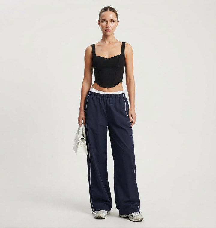 Brooke Sanderson | Baggy Track Pants with Side Stripe For Women