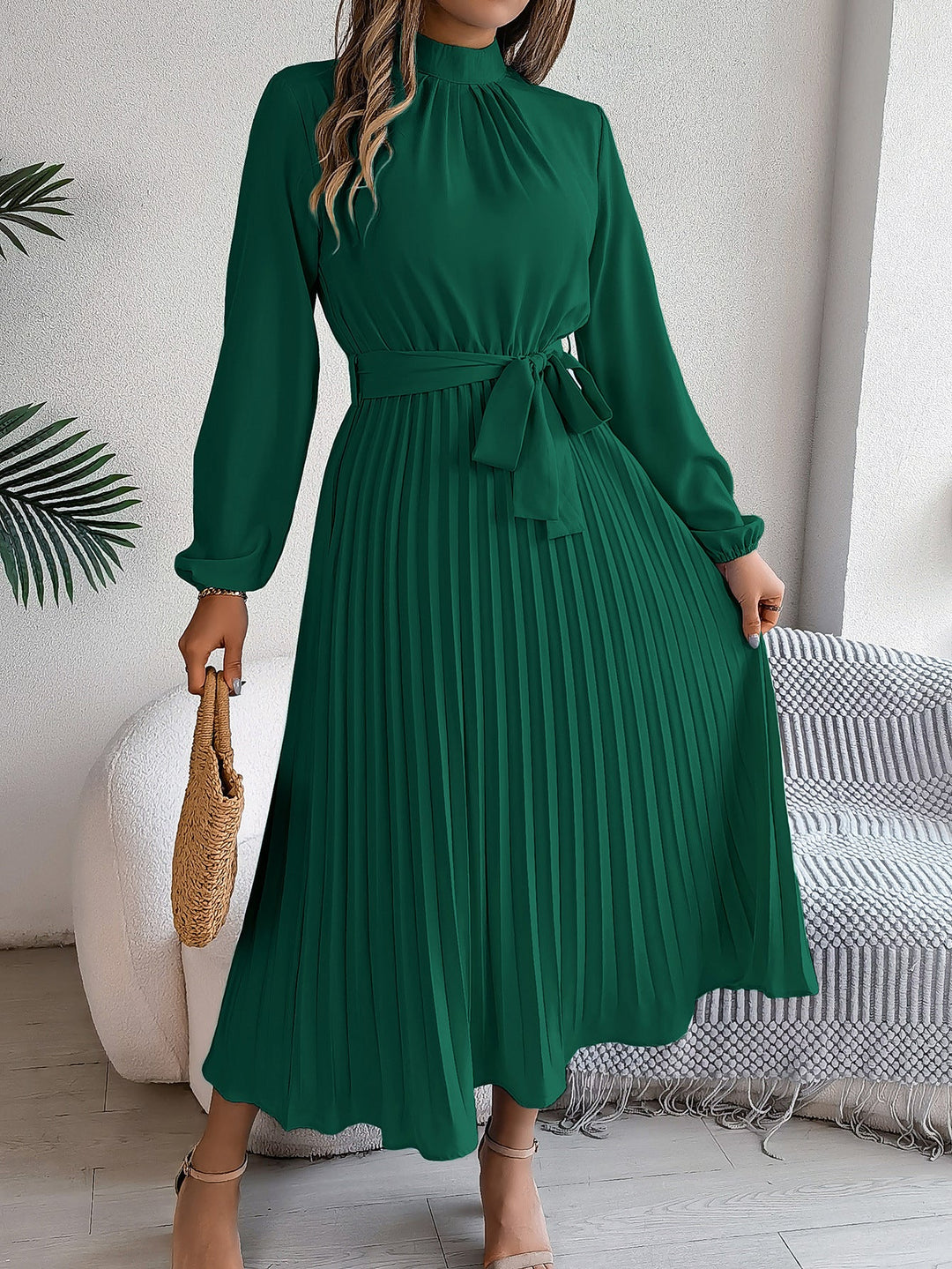 Lauren Ryan | Pleated Midi Dress For Women