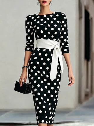 Ruby Turner | Polka Dot Midi Dress For Women