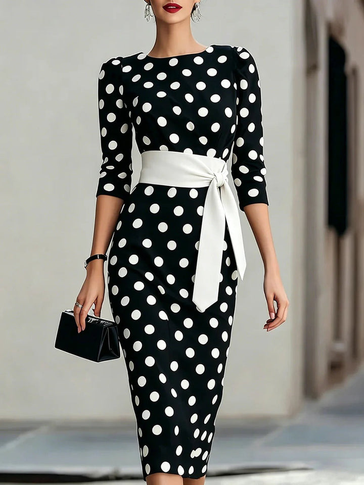 Ruby Turner | Polka Dot Midi Dress For Women