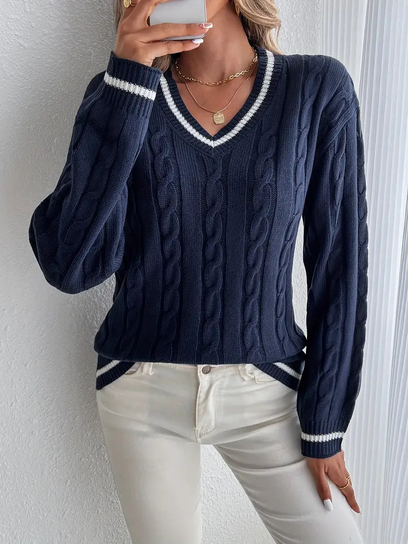 Amélie Laurent | Cable Knit Sweater For Women
