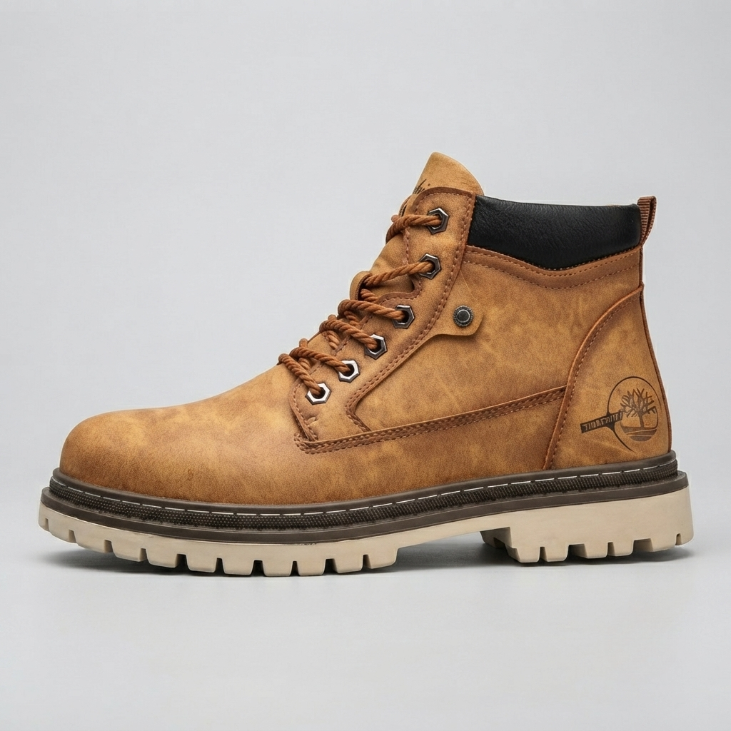 Callum Wright | Men's Leather Ankle Work Boots Lace-Up Anti-Slip Cushioned For Men