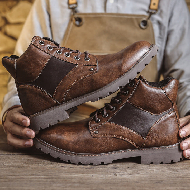 Hugh Kingsley | Retro Leather Boots For Men