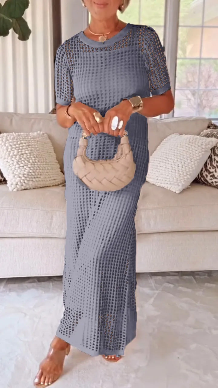 Georgia Clarke | Crochet Knit Maxi Dress For Women