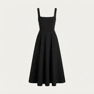 Chloe Harrington | Elegant Black Midi Formal Dress For Women
