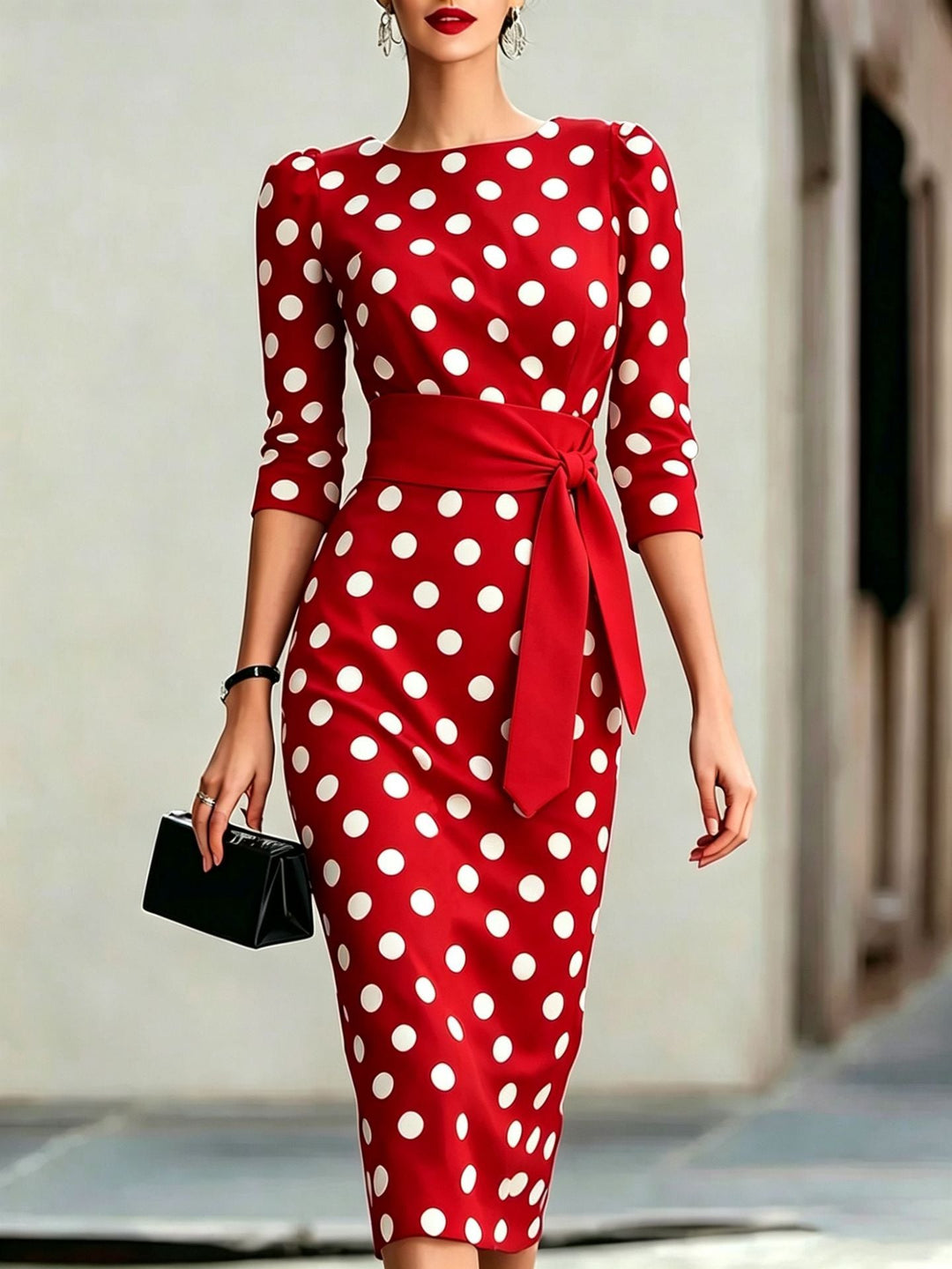 Ruby Turner | Polka Dot Midi Dress For Women