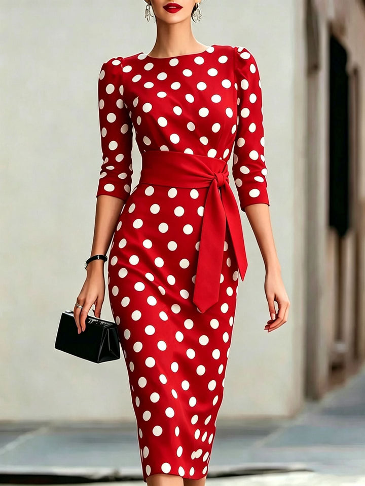 Ruby Turner | Polka Dot Midi Dress For Women