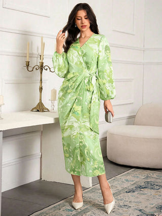 Holly Parker | Printed Wrap Midi Dress For Women