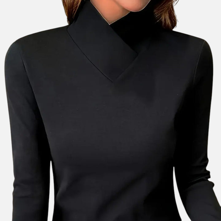 Elena Whitmore | Elegant Cross Neck Top For Women