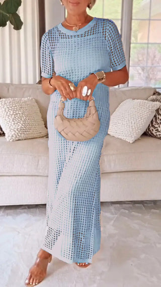 Georgia Clarke | Crochet Knit Maxi Dress For Women