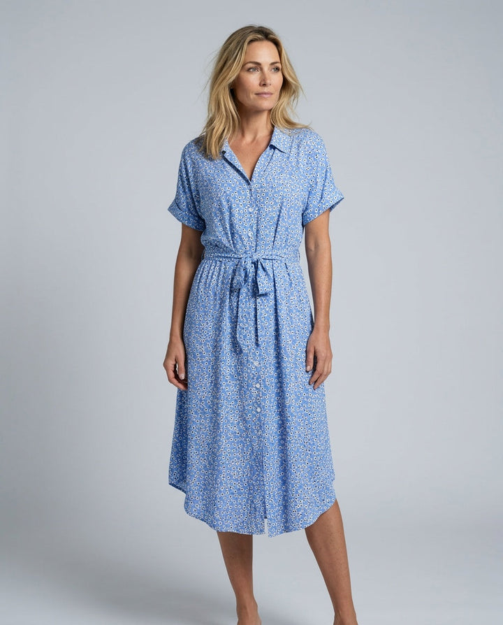 Lily Hargreaves | Floral Midi Shirt Dress For Women