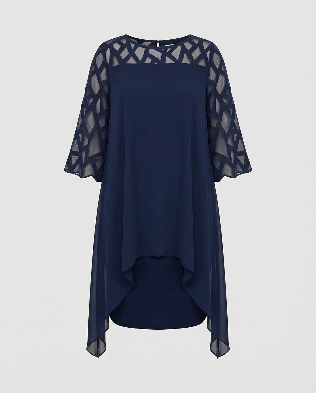 Ava Harrington | Mesh Sleeve Cape Mini Dress For Women