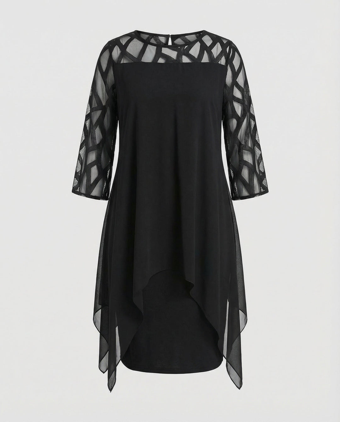 Ava Harrington | Mesh Sleeve Cape Mini Dress For Women