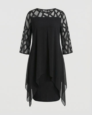 Ava Harrington | Mesh Sleeve Cape Mini Dress For Women