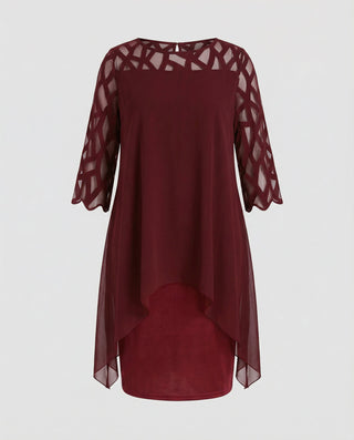 Ava Harrington | Mesh Sleeve Cape Mini Dress For Women