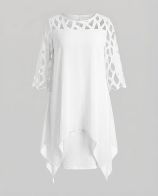 Ava Harrington | Mesh Sleeve Cape Mini Dress For Women