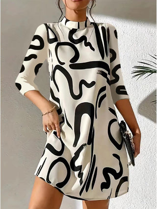 Ava Taylor | Abstract Print Mini Dress For Women