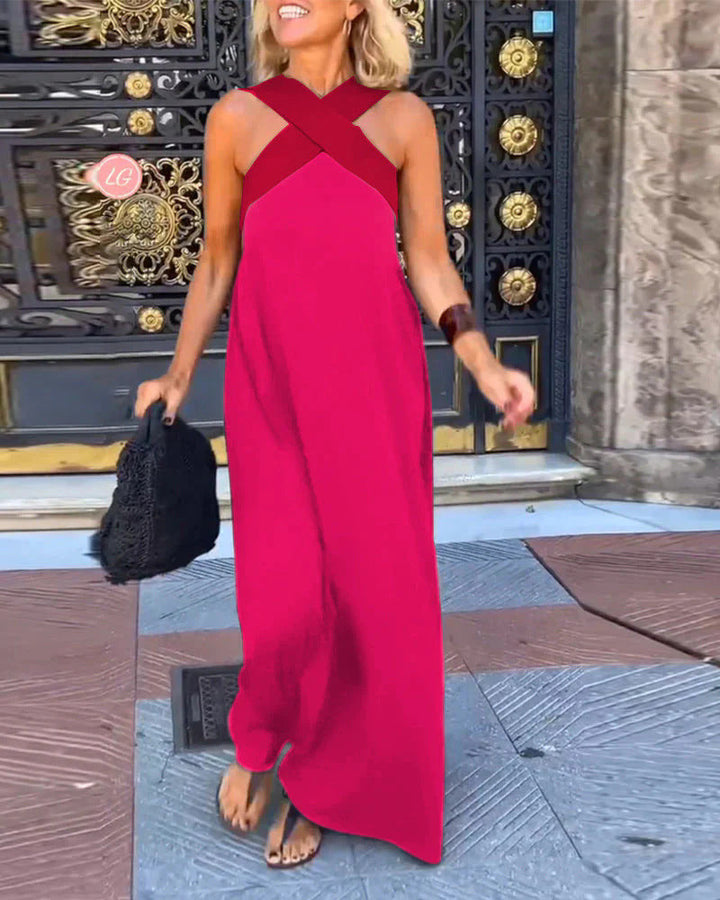 Ruby Stewart | Cross Halter Maxi Dress For Women