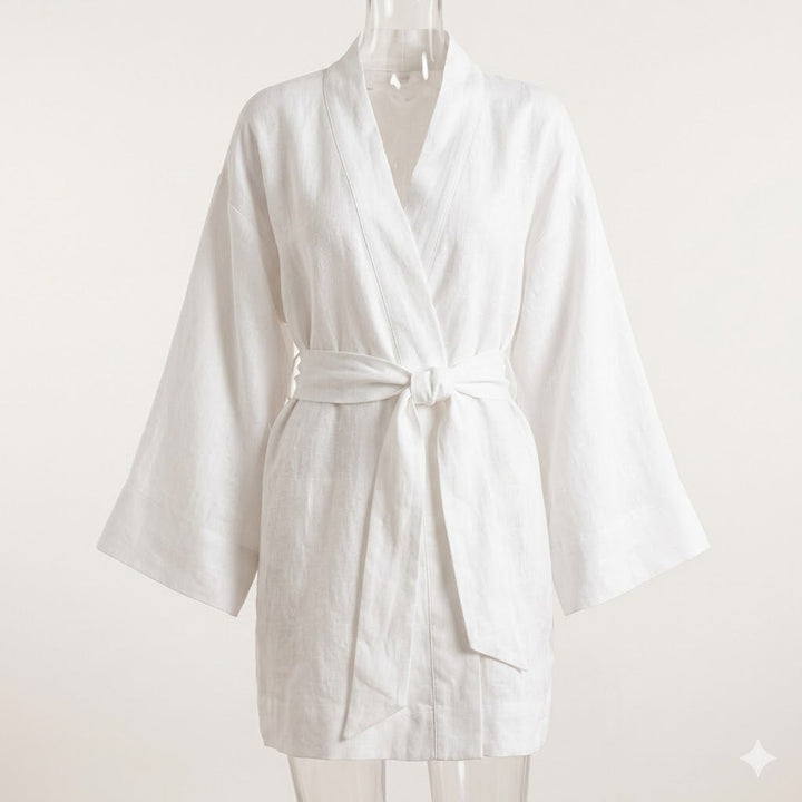 Isabella Laurent | Cotton Linen Mini Dress For Women