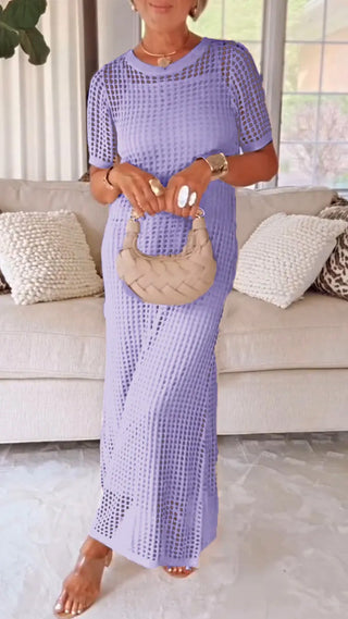 Georgia Clarke | Crochet Knit Maxi Dress For Women