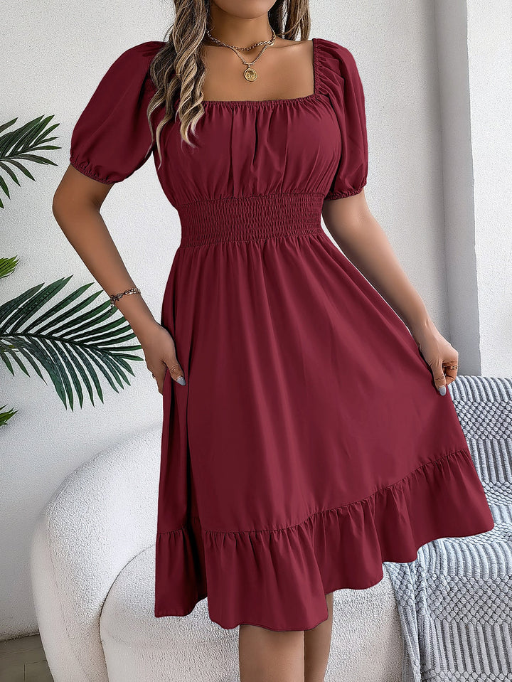 Freya Bennett | Ruffled A-Line Midi Dress For Women