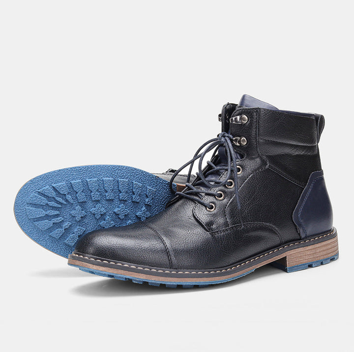 Patrick Delaney | Leather High-Top Boots For Men