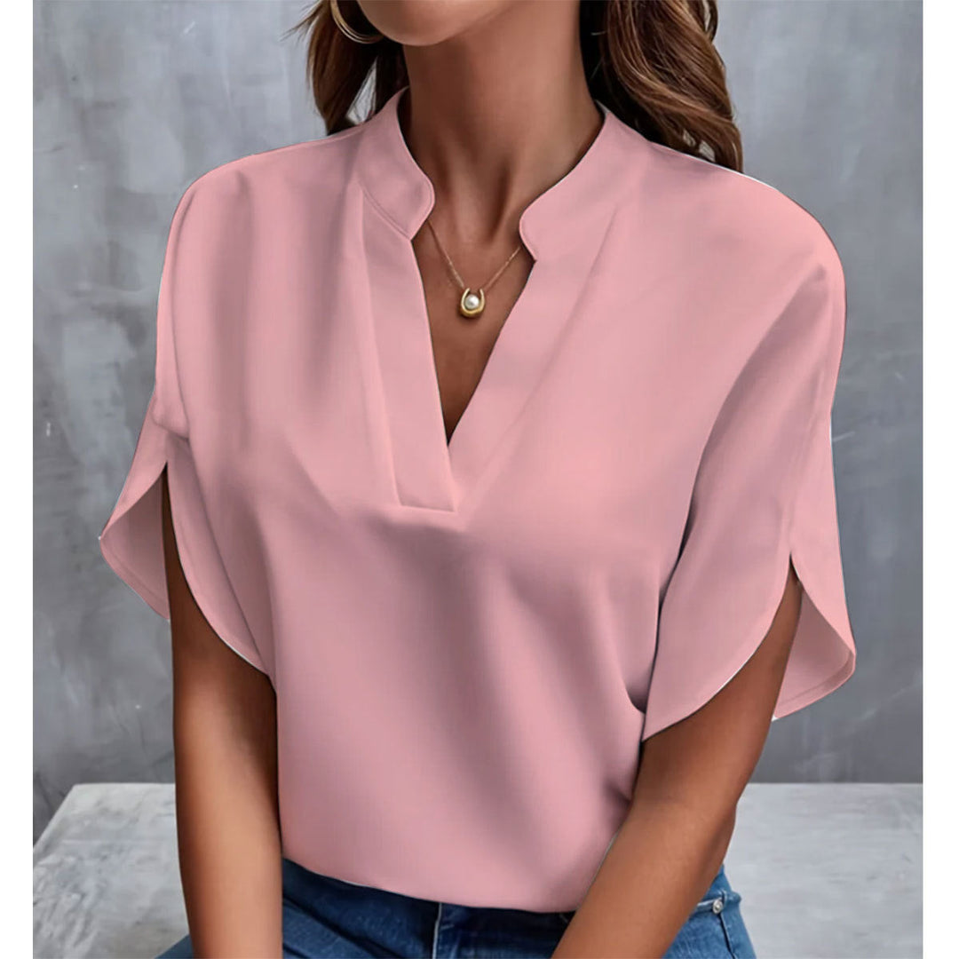 Lily Jones | Chiffon V-Neck Blouse For Women