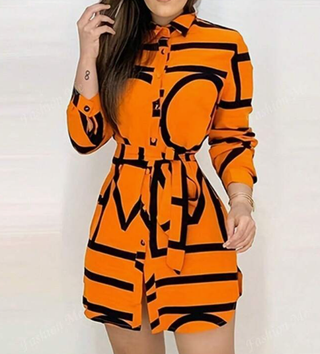 Zoe Mitchell | Printed Button-Front Shirt Dress For Women