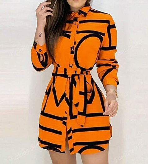 Zoe Mitchell | Printed Button-Front Shirt Dress For Women