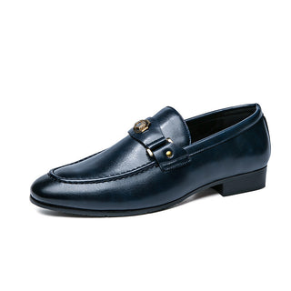 Hugh Sullivan | Metal-Buckle Leather Loafers For Men