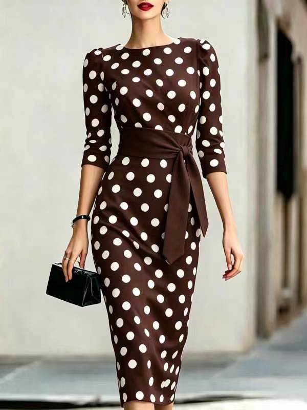 Ruby Turner | Polka Dot Midi Dress For Women