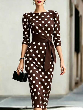 Ruby Turner | Polka Dot Midi Dress For Women