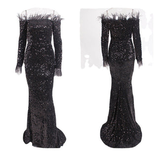 Amelia Sinclair | Off-Shoulder Sequin Mermaid Gown For Women