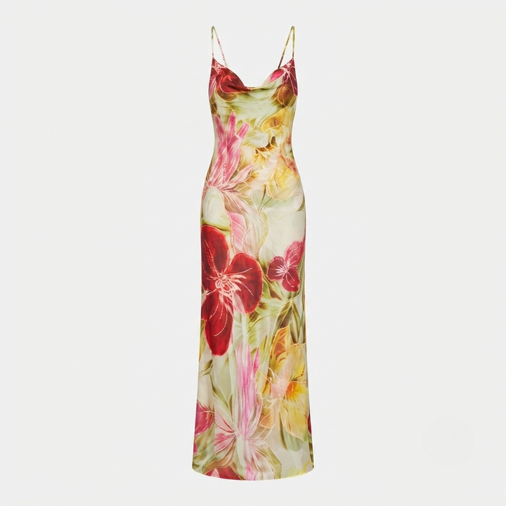 Elise Callahan | Floral Cowl Maxi Dress For Women