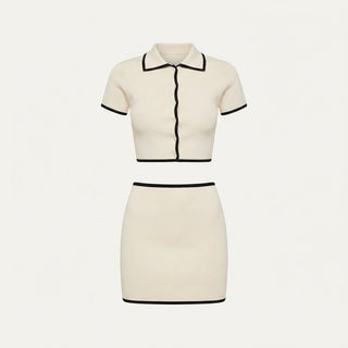 Elise Crompton | Contrast Trim Knit Co-ord Set For Women