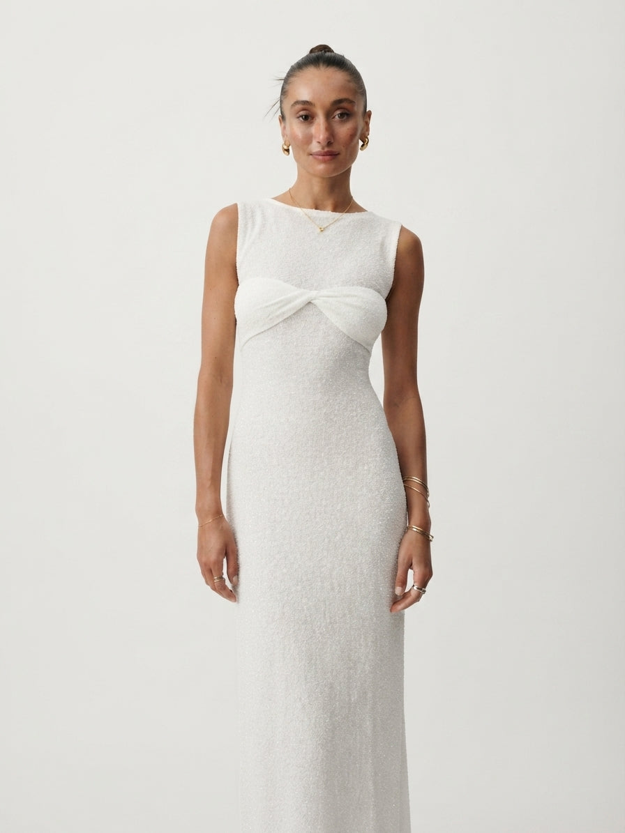 Elise Waverly | Sheer Knit Maxi Dress For Women