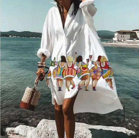Chloe Williams | Printed Shirt Dress For Women