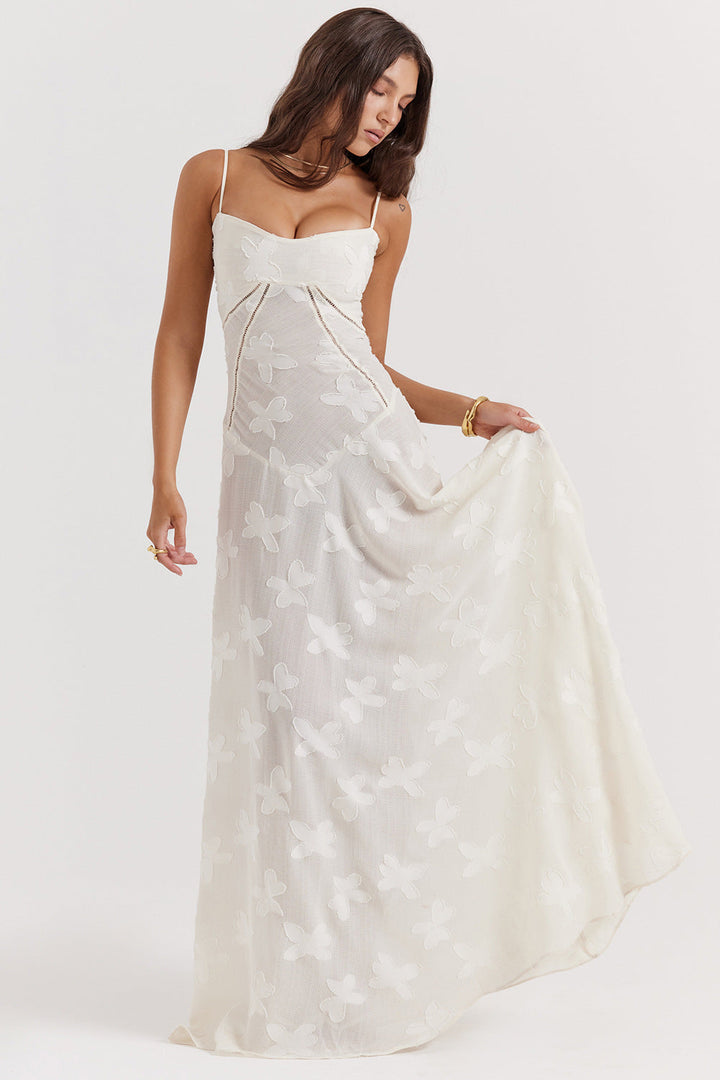 Hannah Stanhope | Butterfly Lace Maxi Dress For Women