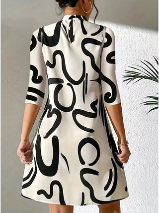 Ava Taylor | Abstract Print Mini Dress For Women