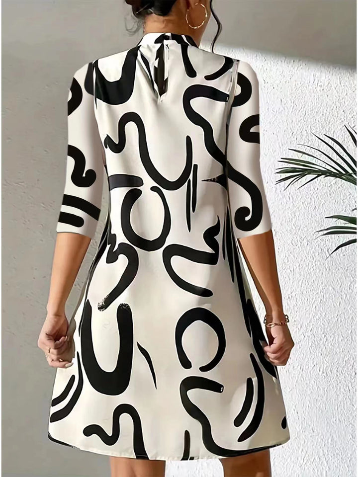 Ava Taylor | Abstract Print Mini Dress For Women