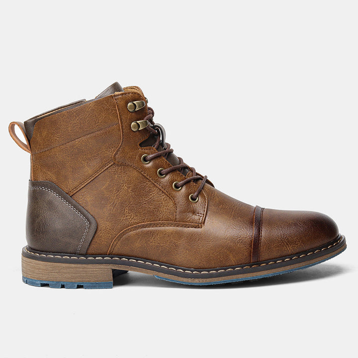 Patrick Delaney | Leather High-Top Boots For Men