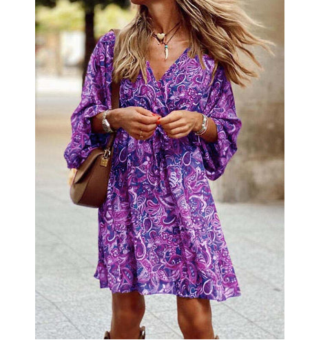 Charlotte Turner | Printed Boho Midi Dress For Women