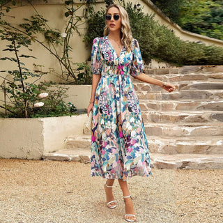Juliette Fontaine | Romantic Floral Midi Dress For Women