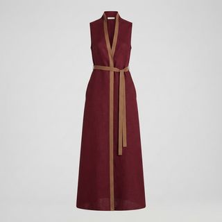 Georgina Wright | Sleeveless Maxi Dress with Contrast Trim For Women