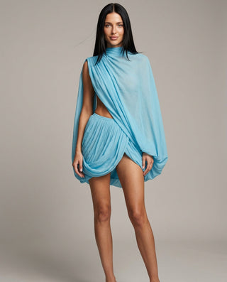 Brooke Tindall | Draped Chiffon Mini Dress Set For Women