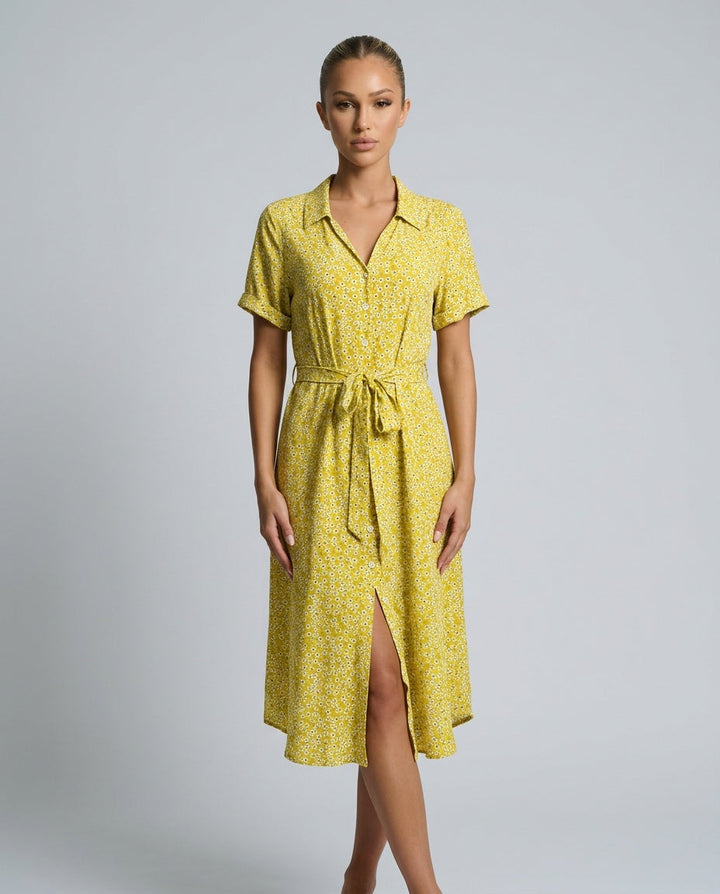 Lily Hargreaves | Floral Midi Shirt Dress For Women