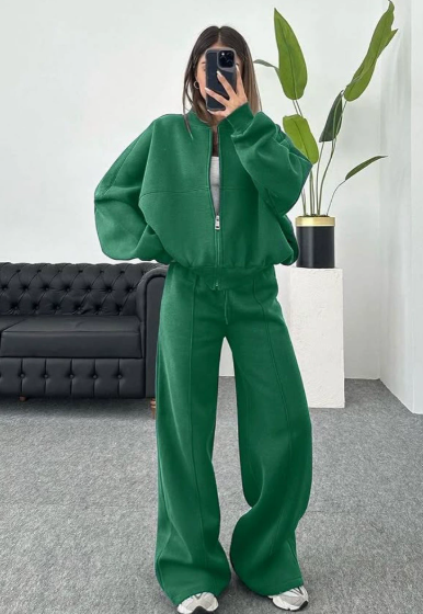 Élodie Moreau | Luxe Comfort Zip Lounge Set For Women