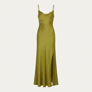 Imogen Carrington | Satin Cowl Neck Slip Maxi Dress For Women