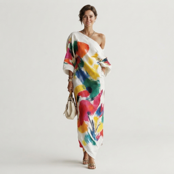Grace Sullivan | Artistic Abstract Maxi Dress For Women